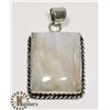 Image 1 : #59-NATURAL MOONSTONE PENDANT -.925 SILVER PLATED