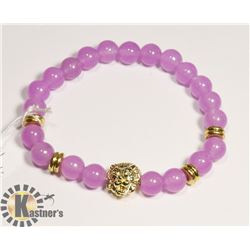 #121-ALEXANDRITE BEAD BRACELET 7.5"/8mm