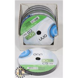 CASE OF 60 ONN CD-RW DISCS (12X, 700MB/MO, 80 MIN)
