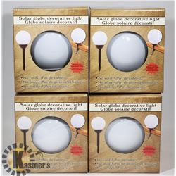 CASE OF 4 SOLAR GLOBE DECORATIVE LIGHTS