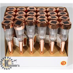 CASE OF 24 COPPER COLOURED SOLAR LIGHTS