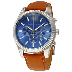 NEW MICHAEL KORS LEXINGTON BLUE DIAL 44MM MSRP$345