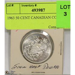 1963 50 CENT CANADIAN COIN
