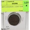 Image 1 : 1859 CANADIAN 1 CENT NARROW 9