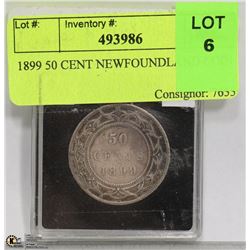 1899 50 CENT NEWFOUNDLAND COIN
