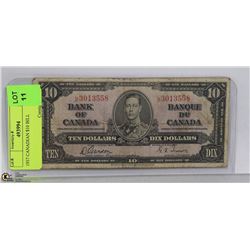 1937 CANADIAN $10 BILL