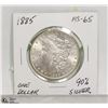 Image 1 : 1885 MORGAN SILVER DOLLAR