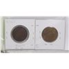 Image 1 : 1910 EDWARD CENT & 1882-H VICTORIA CENT