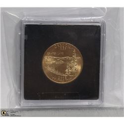 OREGON GOLD PLATED USA 25 CENT COIN