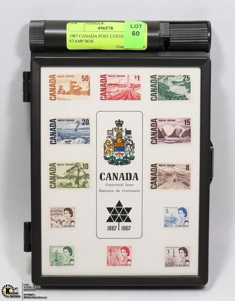 1967 CANADA POST CENTENNIAL STAMP BOX Kastner Auctions