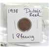 Image 1 : 1938 DEUTSCHE REICH 1 PFENNIG COPPER NAZI COIN