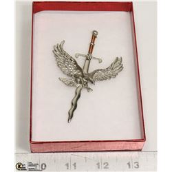 EAGLE NECKLACE WITH SWORD AND IN BOX