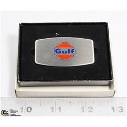 ZIPPO GULF OIL POCKET KNIFE  IN CASE