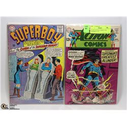 12 CENT ACTION COMICS # 369 & SUPERBOY # 123