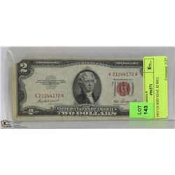 1953 US RED SEAL $2 BILL