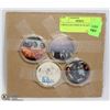Image 1 : 4 BEATLES COINS IN PLASTIC CASES
