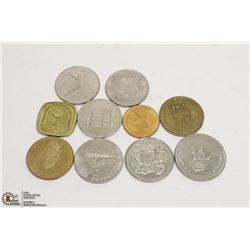 BAG OF 10 COMMEMORATIVE COINS