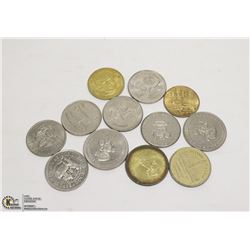 BAG OF 10 COMMEMORATIVE COINS