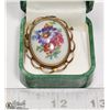 Image 1 : VINTAGE HAND PAINTED LIMOGES BROOCH