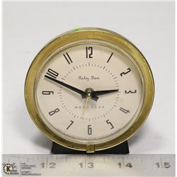 VINTAGE BABY BEN MECHANICAL ALARM CLOCK