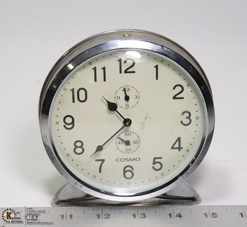 VINTAGE COSMO MECHANICAL ALARM CLOCK