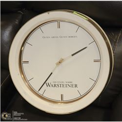 LARGE VINTAGE GERMAN WARSTEINER BEER WALL CLOCK