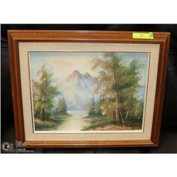FRAMED ORIGINAL LANDSCAPE OIL ON CANVAS, 21 X 17