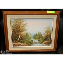 FRAMED ORIGINAL LANDSCAPE OIL ON CANVAS, 21 X 17