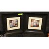 Image 1 : SET OF 2 DARK FRAMED PICTURES 13.5" X 13.5"