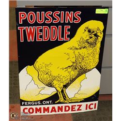 VINTAGE METAL ADVERTISING SIGN  19" X 27.5"