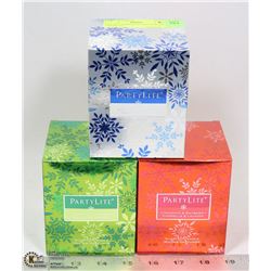 SET OF 3 PARTYLITE FRANGRANCE CANDLES