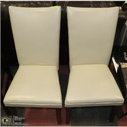 PAIR OF HIGH BACK LEATHERETTE CHAIRS