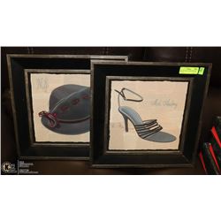 LOT OF 2 SMALL SHOWHOME ART 16" X 16"