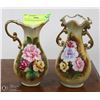Image 1 : VINTAGE HAND PAINTED VASES  7" TALL