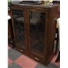 Image 1 : ANTIQUE LATTICE FRONT CABINET WITH ORGINAL KEY,