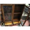 Image 2 : ANTIQUE LATTICE FRONT CABINET WITH ORGINAL KEY,