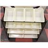 Image 1 : WOOD ORGANIZER WITH 12 SORTING TUBS