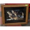 Image 1 : "CALL OF THE WILD" FRAMED WOLF PRINT, 34 X 28