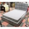 Image 1 : SHOWHOME: QUEEN SIZE GREY FABRIC BEDFRAME, COMES