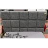 Image 2 : SHOWHOME: QUEEN SIZE GREY FABRIC BEDFRAME, COMES