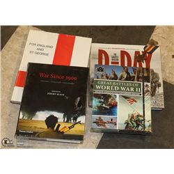 MILITARY / WAR BOOKS- HARDCOVER- 4 TOTAL