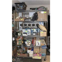 METRO RACK FILLED WITH UNCLAIMED MERCHANDISE