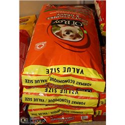 LOT OF 4 18KG BAGS BAGS OL ROY MINI CHUNKS AND GRY