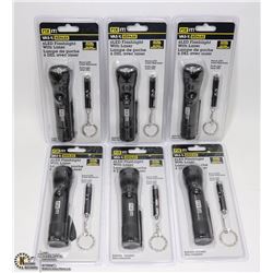 CASE OF 6 FIX IT LED FLASHLIGHTS WITH LASER AND