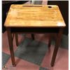 Image 1 : VINTAGE SOLID WOOD SCHOOL DESK