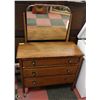 Image 1 : ANTIQUE 3 DRAWER DRESSER WITH MIRROR