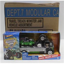 CASE OF 6 HOT WHEELS TRAVEL TREADS MONSTER JAM