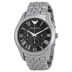 NEW EMPORIO ARMANI TRIPLE CHRONO BLK DIAL MSRP$439