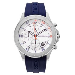NEW MICHAEL KORS TRIPLE CHRONO WHITE DIAL MSRP$465
