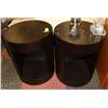 Image 1 : SHOWHOME: PAIR OF END TABLES, 18" DIAMETER,